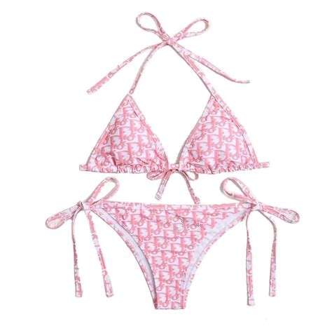 dior pink logo bikini|pink Dior logo monogram.